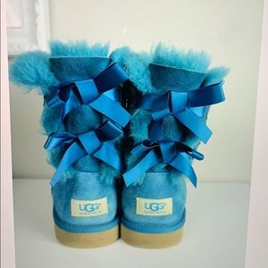 Blue Bailey Bow II Ugg Boots - Worn twice!